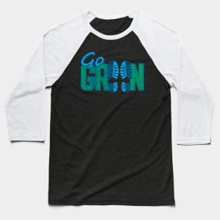 Green Footprint Baseball T-Shirt